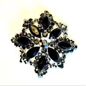 Black Vintage Brooch OR Necklace.